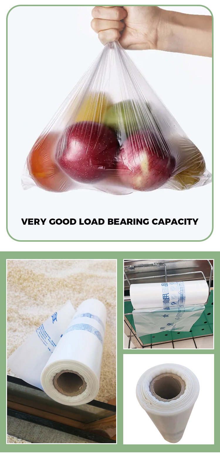 Supermarket Food Packaging Poly Flat Bag Supermarket Food Packaging Poly Flat Bag